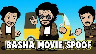 Basha Movie Spoof | Cartoon Spoof Basha | Jackson Toonz | Tamil Animation Troll | 2D Animation