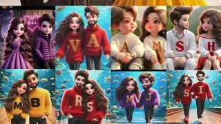 Cute viral cartoon couple | Ai cartoons couple dpz | cute couple dpz | viral Alphabets Dpz | Ai dpz