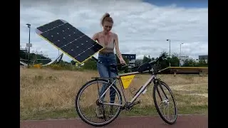 Easy mounting of a solar panel on the Maxun One solar bike