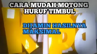 cara motong huruf timbul