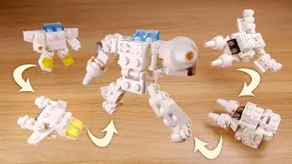LEGO brick transformer robot tutorial Rescue boy power up suit 