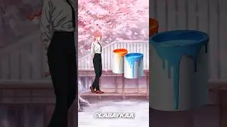 anime girls + paints #shorts