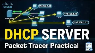 DHCP Server Configuration in Cisco Packet Tracer | Step-by-Step Practical | CCNA | Part- 14 | 