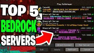 *NEW* Top 5 BEST MINECRAFT BEDROCK Servers To join in 2026 (1.21.11)