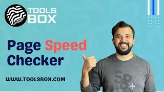 How To Use Page Speed Checker | WWW.TOOLSBOX.COM