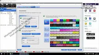 Operations of Photoprint on computer during making ICC for Erick UV flatbed printer.