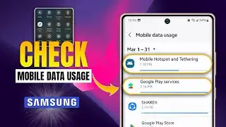 How to Check Mobile Data Usage on Samsung Phones | Check Mobile Data