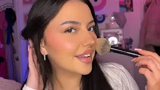 ASMR | Quick, Easy & Pretty Makeup  🩷  *TINGLY WHISPERS* (Short Video)  #asmr #makeup