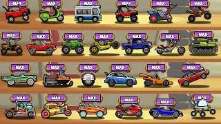 HILL CLIMB RACING 2 - ALL VEHICLES MAX - THE END
