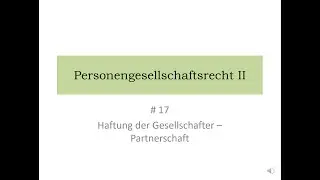 Personengesellschaftsrecht (17)