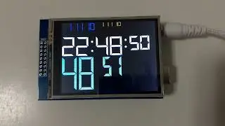Arduino TFT LCD Virtual Seven Segment Clock Display Library