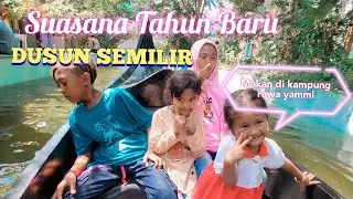 Suasana dusun semilir pas tahun baru full antri