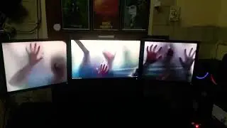 Zombie Wallpaper  - Triple Monitor Setup