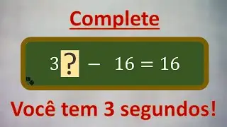 Teste sua RAPIDEZ MATEMÁTICA e LÓGICA
