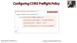 Configuring CORS Preflight Policy | CORS with ASPNET Core