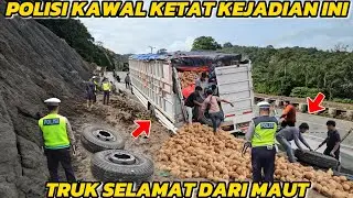 Load Unloaded, Truck Finally Escapes Batu Jomba Ditch