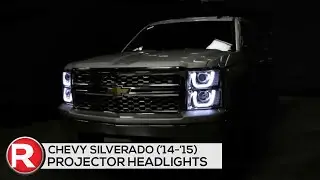 Demo + DIY: Spec-D Projector Headlights Chevy Silverado (2014-2015) U Bar w/ LED Black Tinted Chrome