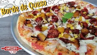 Pizza con Orilla de Queso o con Borde Relleno de Queso 🍕🧀 | Receta Exquisita y Fácil de Preparar 😋🍕