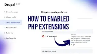 DRUPAL REQUIRES YOU TO ENABLE THE PHP EXTENSIONS
