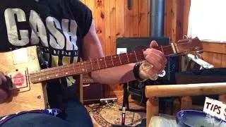 Crossroads Blues beginner blues lesson for 3 string Cigar Box Guitar best beginner