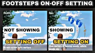 BGMI MAIN SCREEN FOOTSTEPS SHOWING PROBLEM ON/OFF SETTING || BGMI FOOTSTEPS SETTINGS 2.7