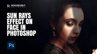 Sun rays effect on face in Photoshop