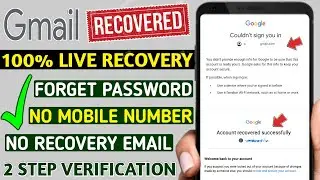 Google account recovery without password and number | gmail recovery couldn't sign you in | recovery
