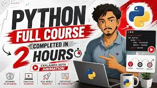 Python Full Course With Animation 2025 |learn python in VS Code| 2 Hour tutorial | Projects |