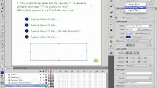 Developing Text Questions with Learner Feedback in Flash CS5