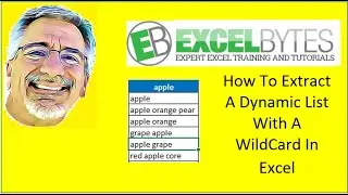 How To Extract A Dynamic List With A WildCard In Excel