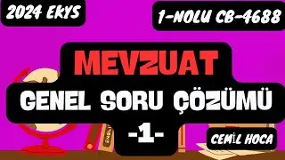 2024 EKYS MEVZUAT (1NOLU CB + 4688) GENEL SORU ÇÖZÜMÜ 1.BÖLÜM