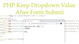 PHP Keep Dropdown Value After Form Submit