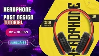 How to design gaming headset | facebook post banner design | free photoshop psd include ♻️🖤