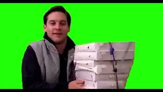 Tobey pizza time green screen