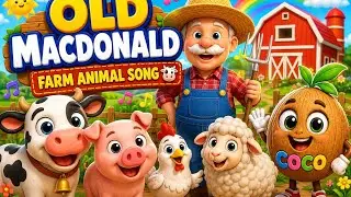 Old MacDonald Had a Farm 🐮🐷🐔 | Farm Animals Song for Kids | Nursery Rhymes | CocoJolly Rhymes