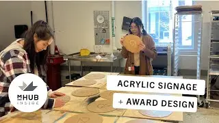 Laser Cutting LED Acrylic Branded Tabletop Signage
