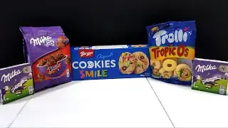 asmr  Milkinis Daim  и печенье SMILE | asmr Milkinis Daim cookies and cookies SMILE #asmr #milka