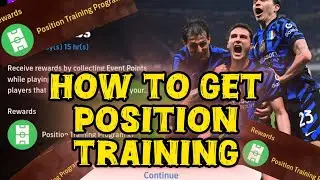 How to get position training efootball !! 