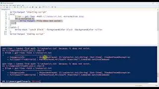 PowerShell Error Handling for Nir
