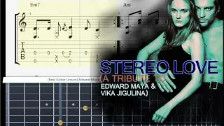 (Best Guitar Lesson) Edward Maya & Vika Jigulina - Stereo Love (slow speed for lesson)