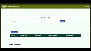SPORTS MANAGEMENT EVENT SYSTEM APP JAVA ANGULAR