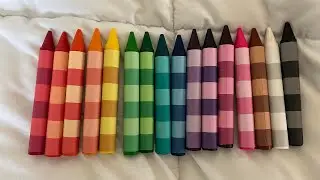 Colored Striped Crayons Unboxing