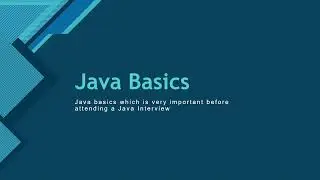 Java Basics For Interview