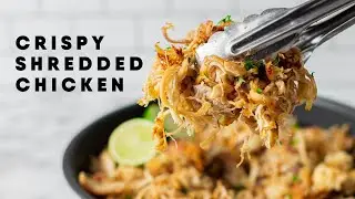 CRISPY Shredded Chicken Carnitas SLOW COOKER