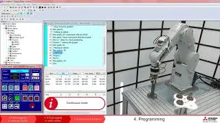 Robot Melfa programming - Lesson 14 Debugging in automatic mode