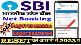SBI yono netbanking forgot username and password | How to reset SBI username and password 2023 |