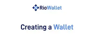 RioWallet Tutorial | How to create a RioWallet