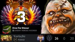 🔥 When Rank 3 Plays Pudge Carry In 7.34b 🔥 Sick Performance — 96.69% Hooks & 26/0 | Pudge Official