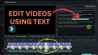 Use TEXT to edit your video! With Filmora 13