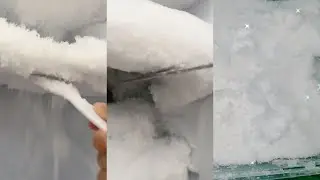 Freezer Frost | Ice Scraping | Flaky Ice Powdery Ice Eating ASMR